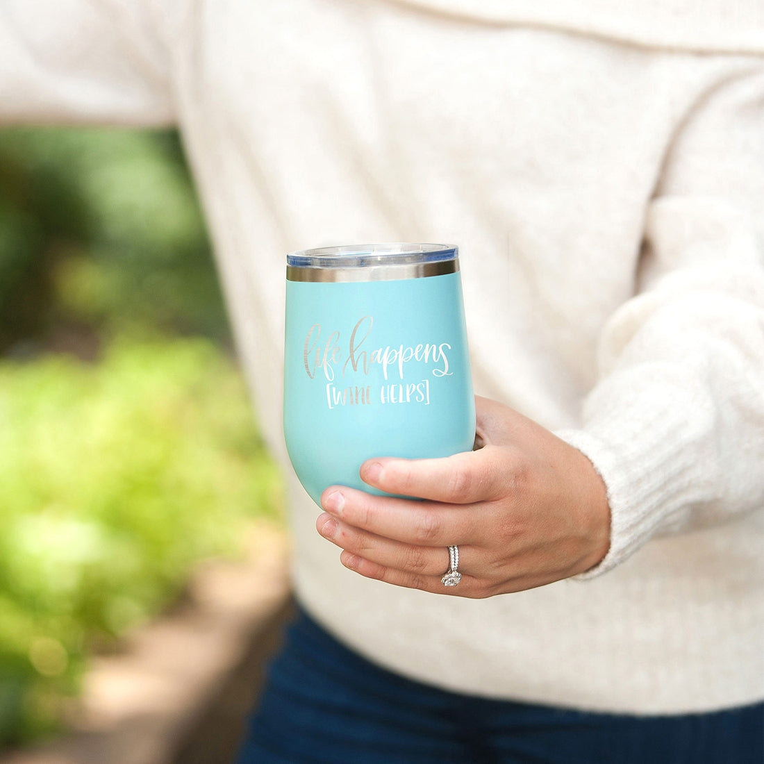 Life Happens Teal 12oz Insulated Tumbler