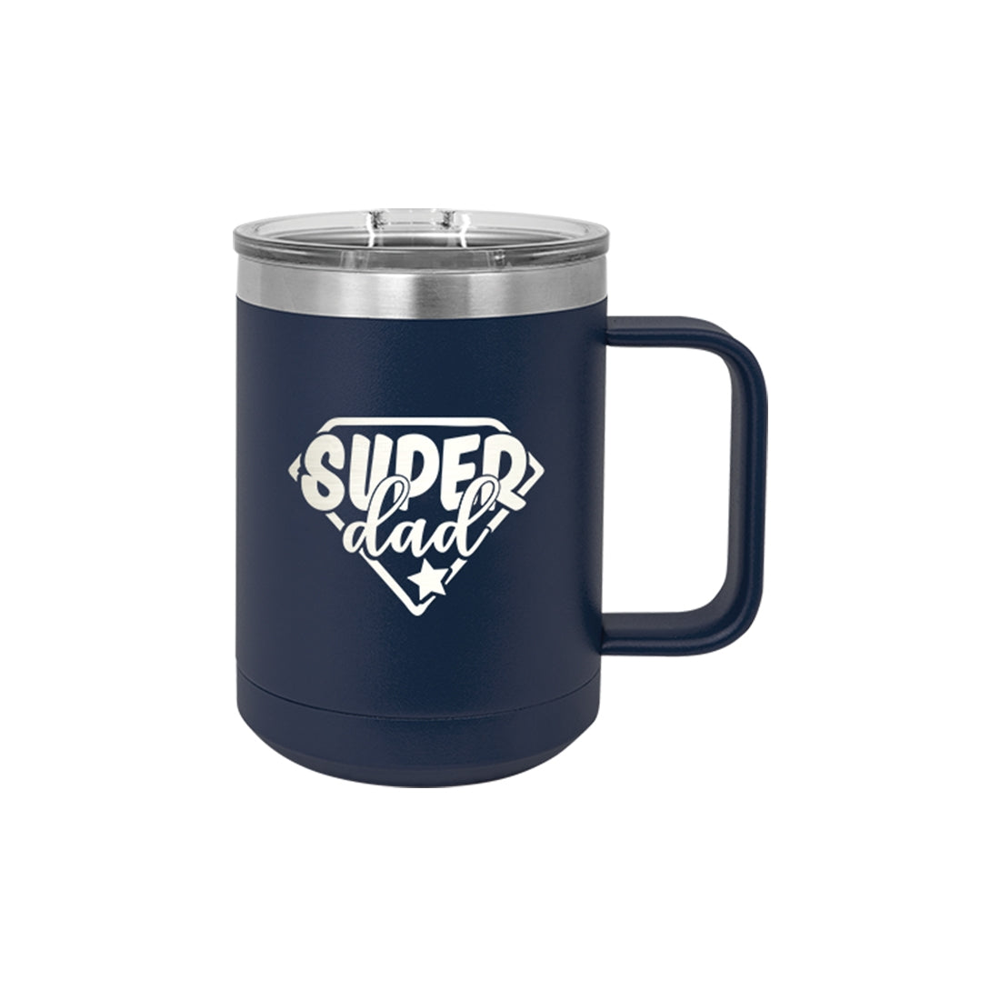 Super Dad Navy 15oz Insulated Mug