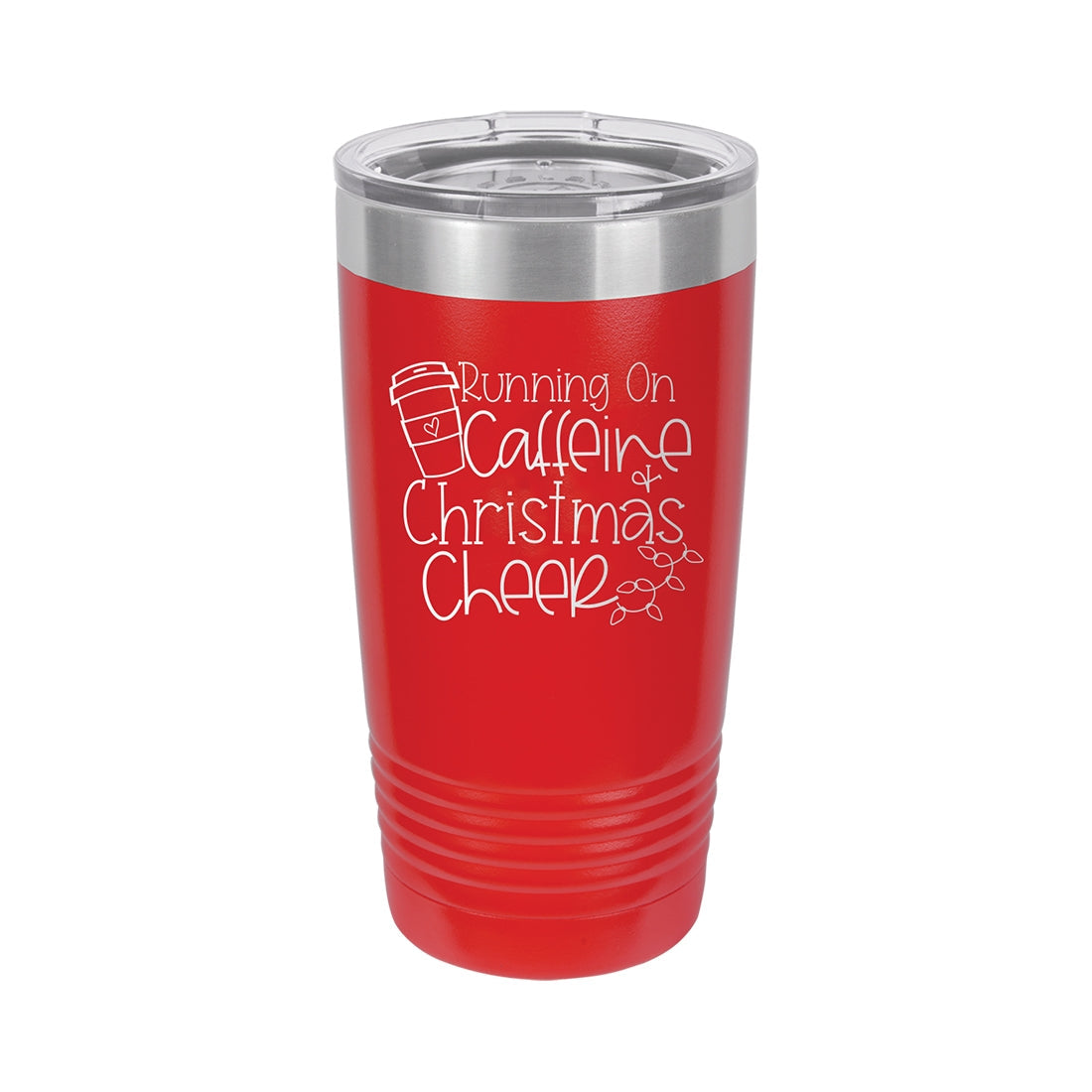 Caffeine &amp; Christmas Red 20oz Insulated Tumbler