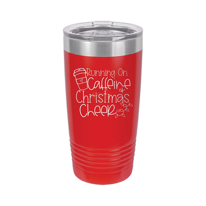 Caffeine &amp; Christmas Red 20oz Insulated Tumbler