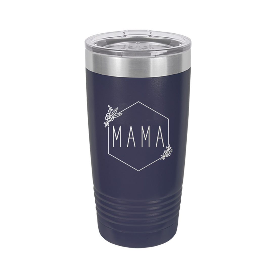 Floral Mama Navy 20oz Insulated Tumbler