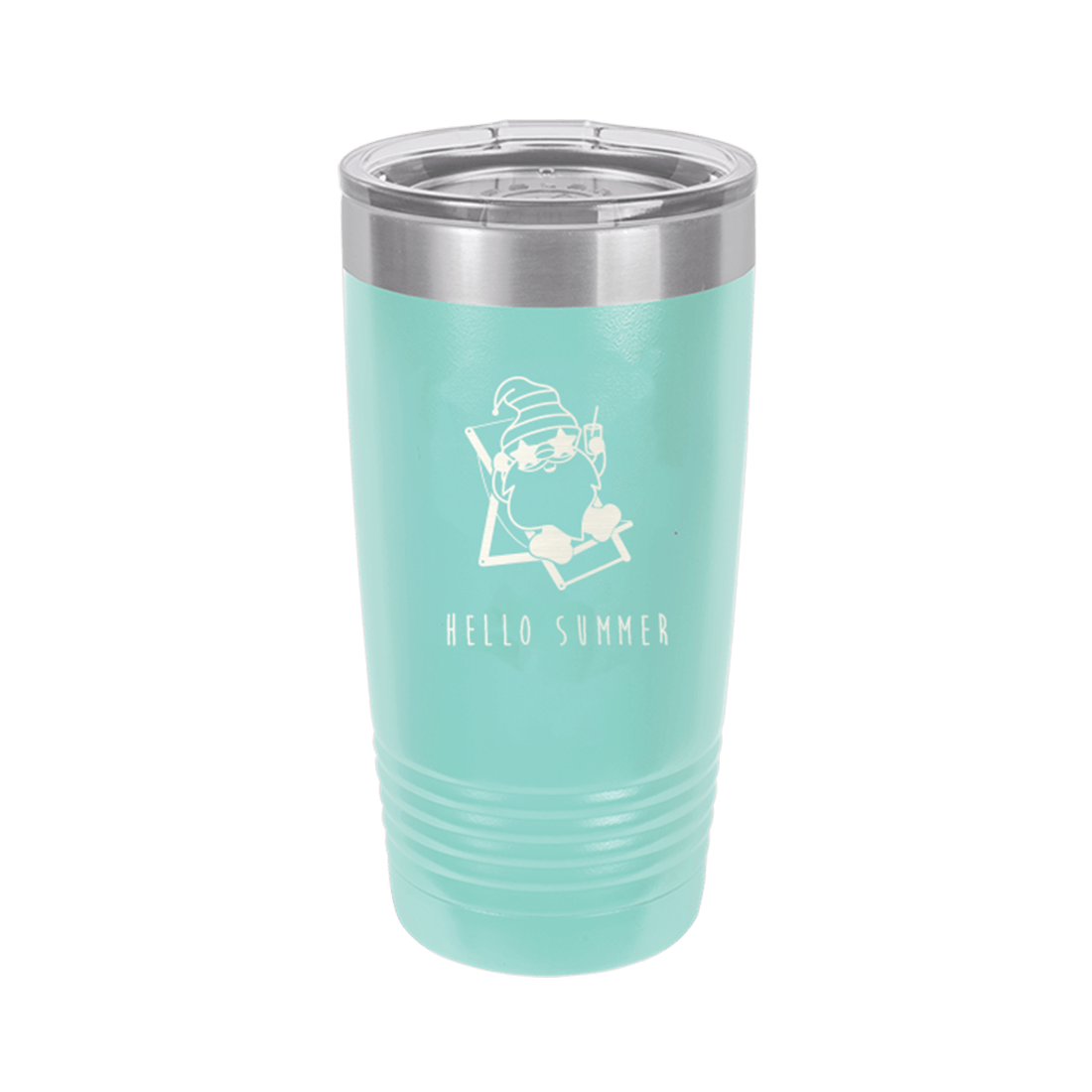 Gnome Hello Summer Teal 20oz Insulated Tumbler