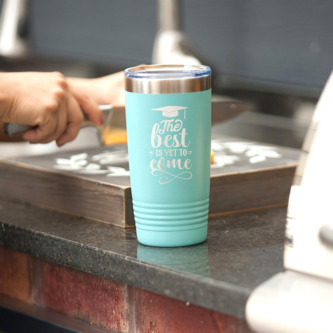 The Best is Yet to Come Teal 20oz Insulated Tumbler