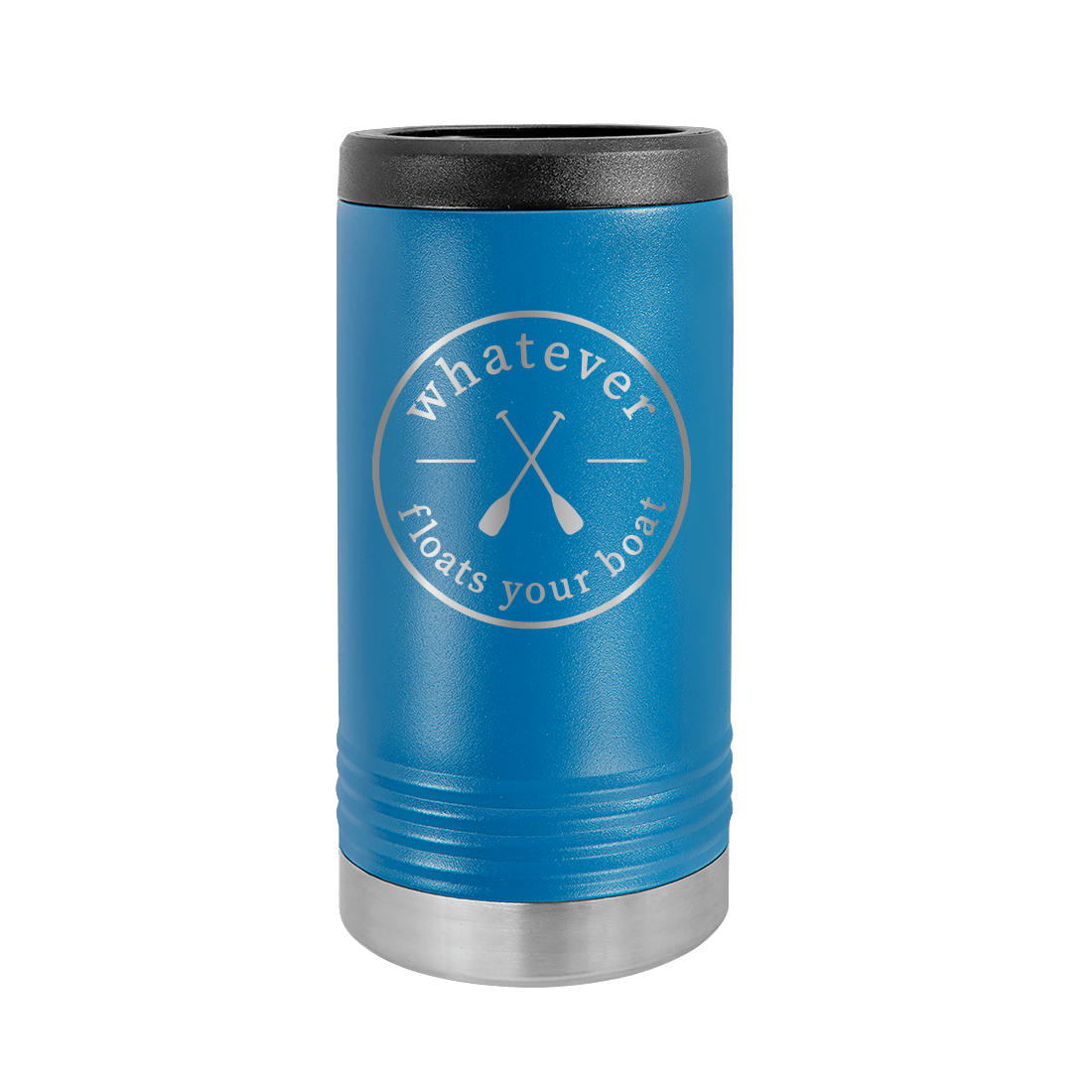 Whatever Floats Royal Blue Slim Can Beverage Holder