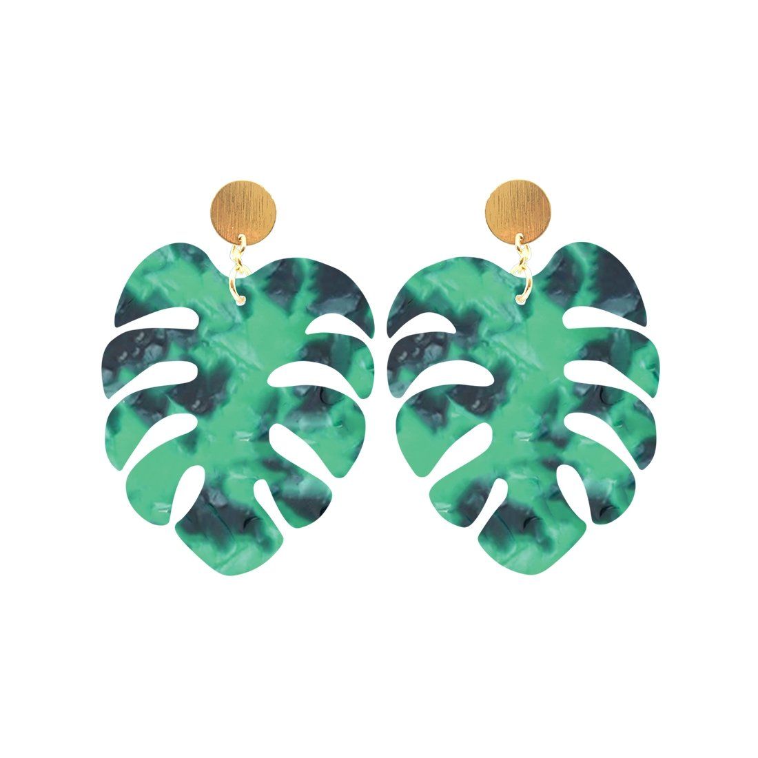 Green Palm Bay Earrings-Earrings-Get Me Bedazzled