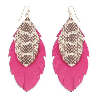 Pink Snakeskin Earrings-Earrings-Get Me Bedazzled