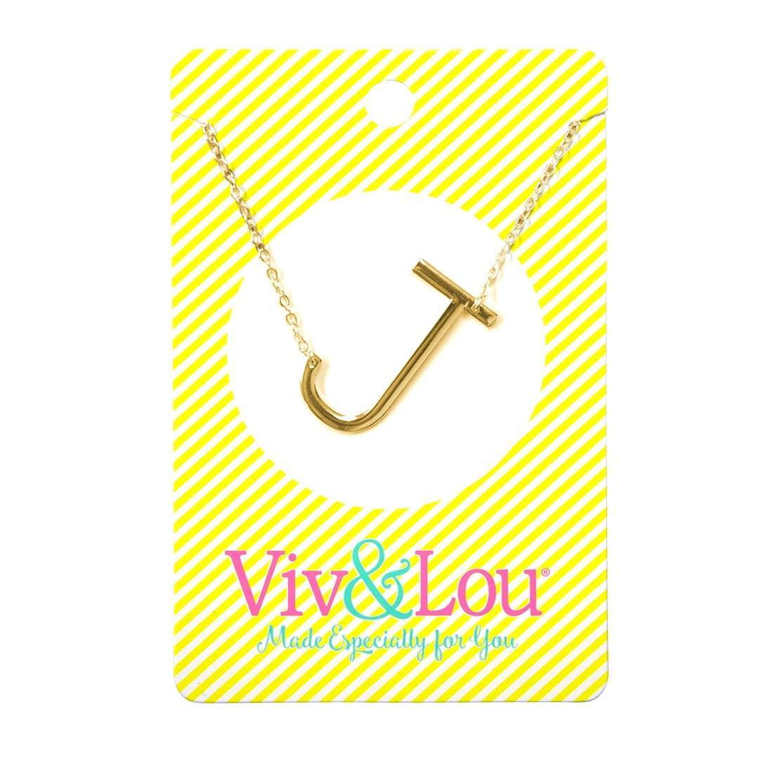 J Gold Initial Necklace-Necklaces-Get Me Bedazzled