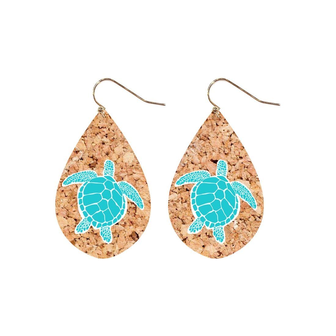 Turtle Cork Earring-Earrings-Get Me Bedazzled