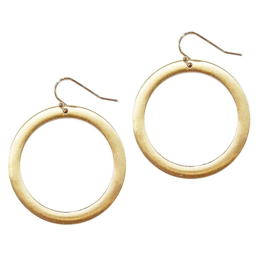 Gold Open Dangle Earrings-Earrings-Get Me Bedazzled