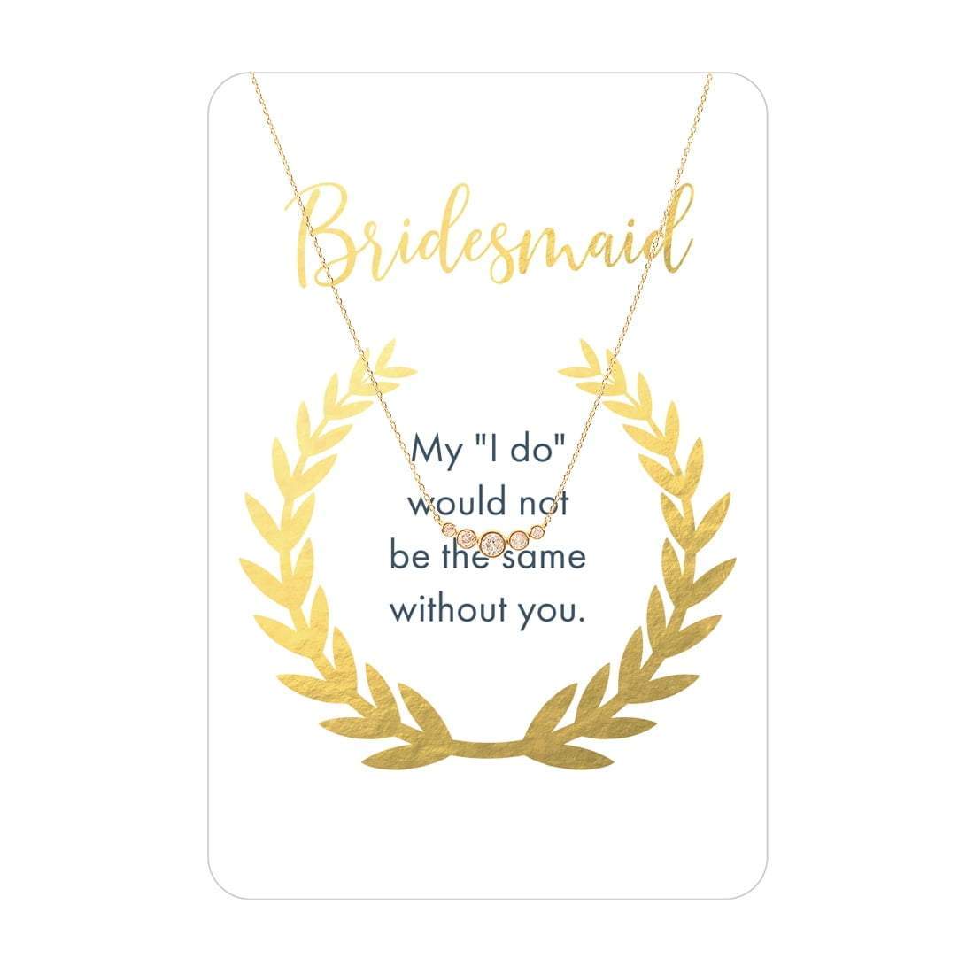Bridesmaid Keepsake Necklace Card-Necklaces-Get Me Bedazzled