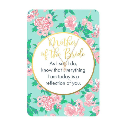 Mother of the Bride Keepsake Necklace Card-Necklaces-Get Me Bedazzled