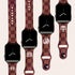 Custom Embroidered Designer Check Watch Band-Get Me Bedazzled
